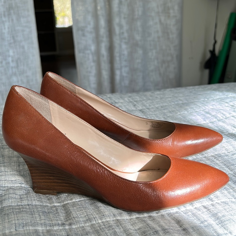 Franco Sarto Leather Wedge Heel